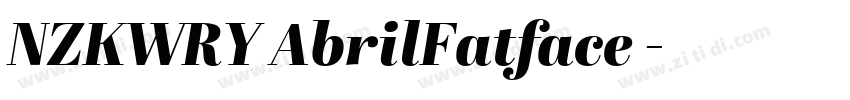 NZKWRY AbrilFatface 字体转换